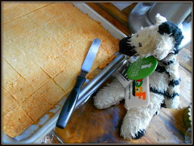This is what shortbread cookies look like after they're baked.