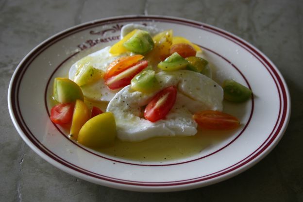 Mozzarella with Heirloom Tomatoes